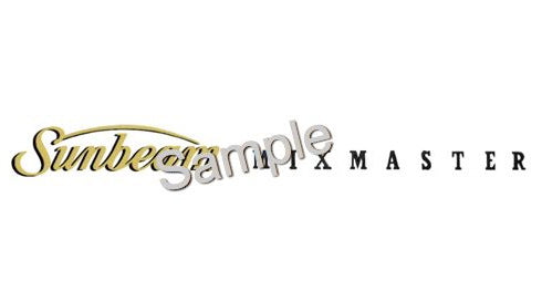 Sunbeam Mixmaster Model 12 Logo Decal Gold and Black