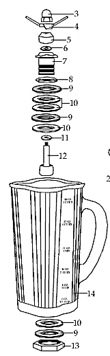 Waring Blender Cutting Ass'y Washer/Seal - 003509