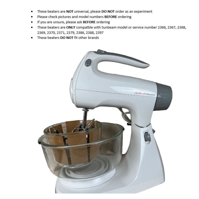 Mixmaster Beaters for Models 2366,2367,2371 and More! (86028)