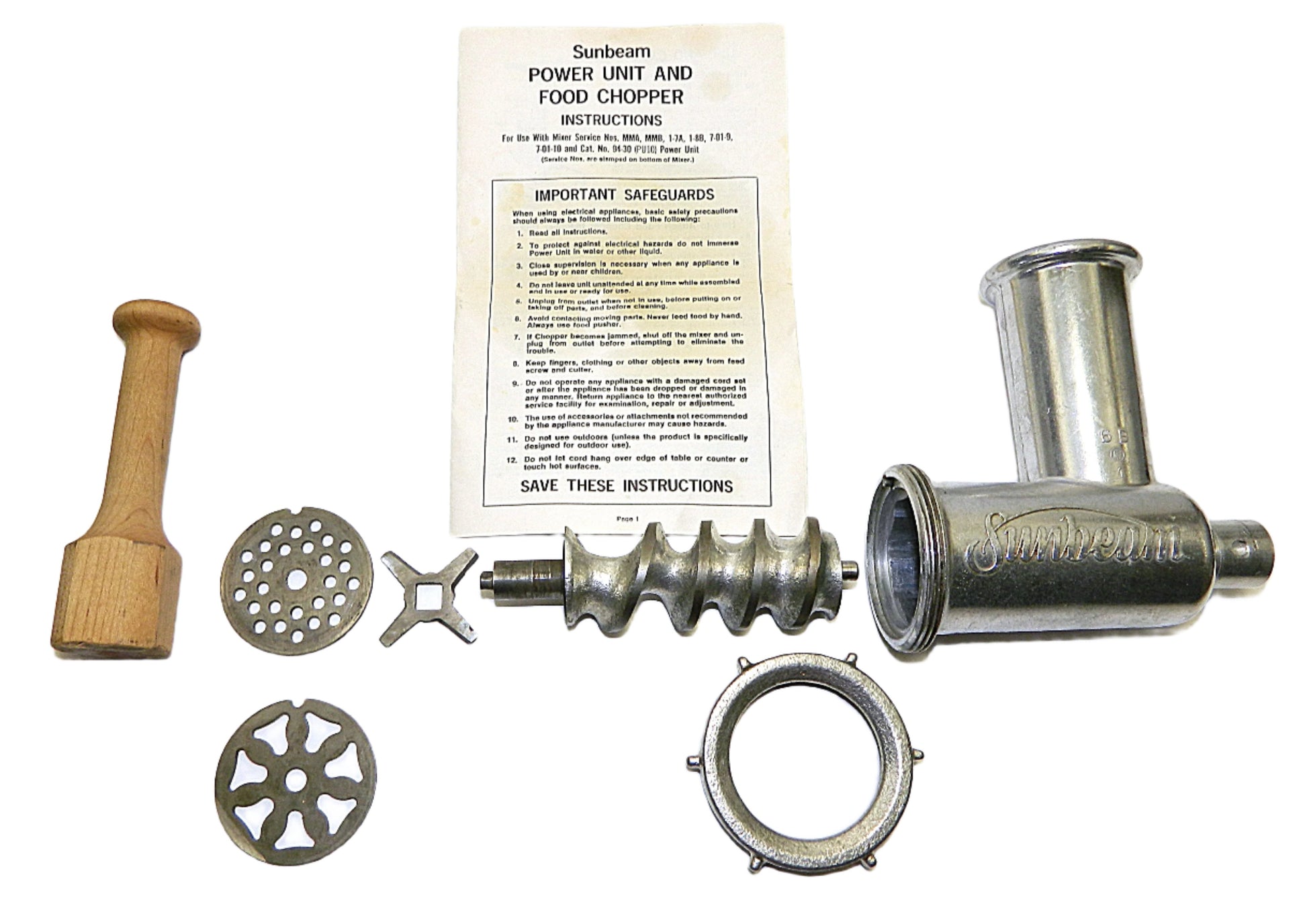 Mixmaster Meat Grinder For Models 10,11,12,V14 and More - (FW6B)