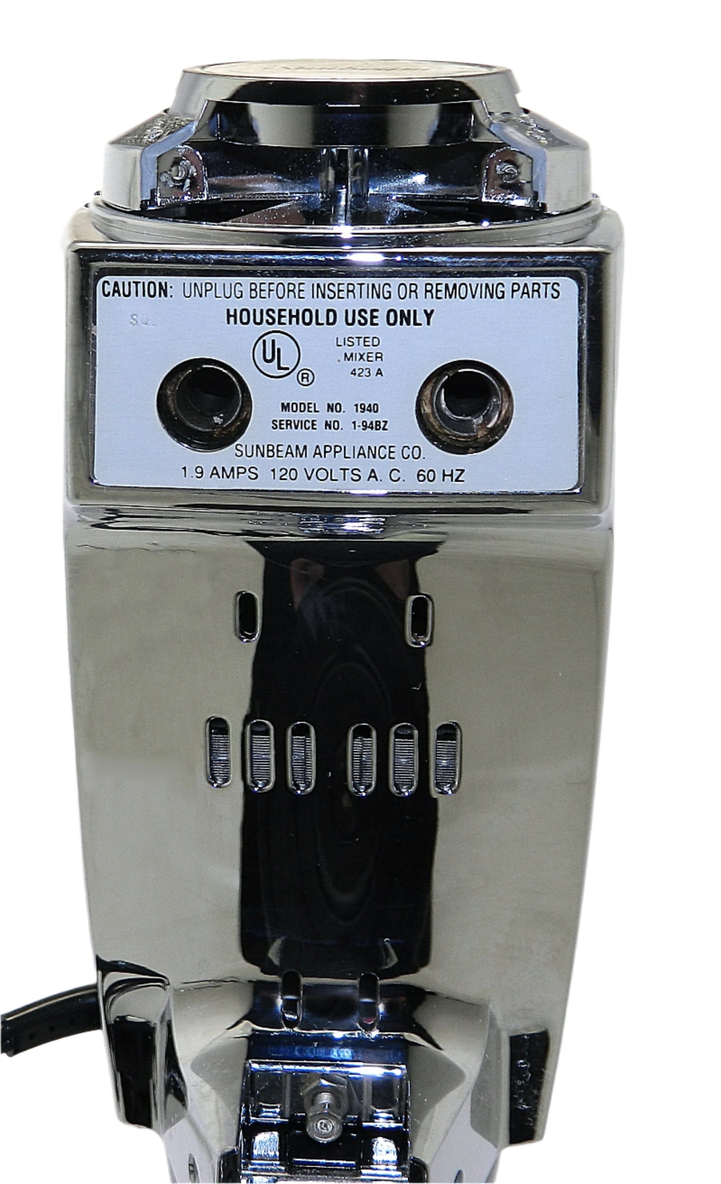 Mixmaster Model 01940 Refurbished - Chrome/Black