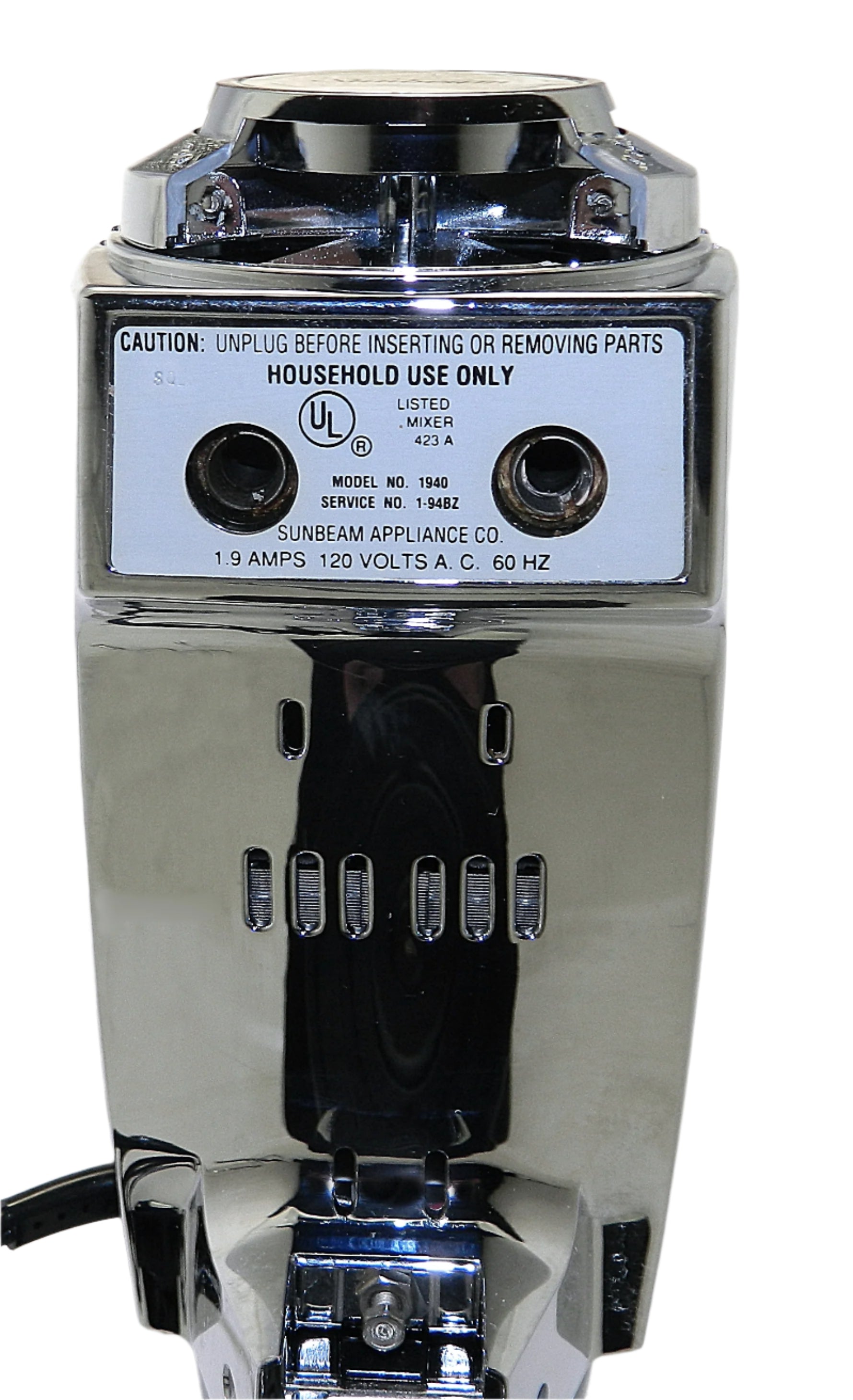 Mixmaster Model 01940 Refurbished - Chrome/Black