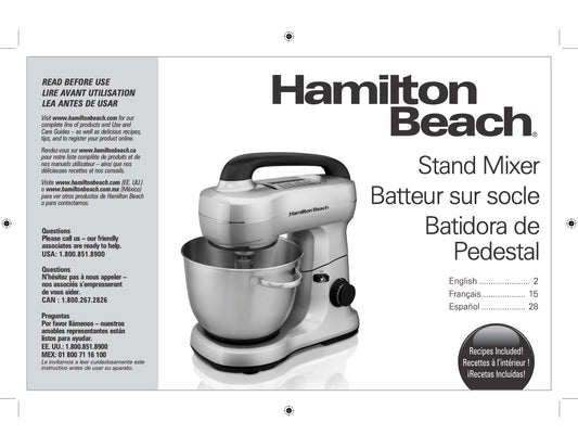 Hamilton Beach Manual For Model 63393 - (Download)