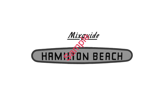 Hamilton Beach Model H Logo Decal