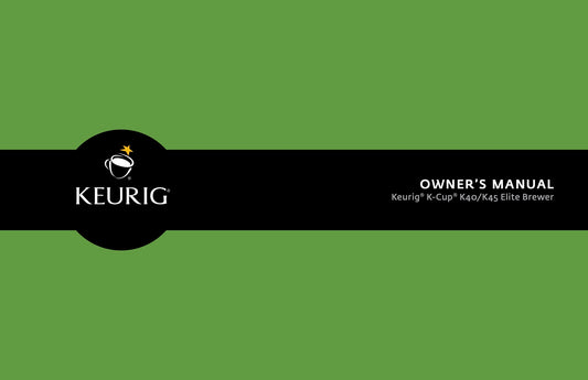 Keurig K40/K45 Single Serve K-Cup Pod Coffee Maker Manual  (Download)