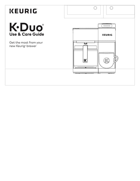 Keurig Duo K-Cup Pod Coffee Maker Manual  (Download)