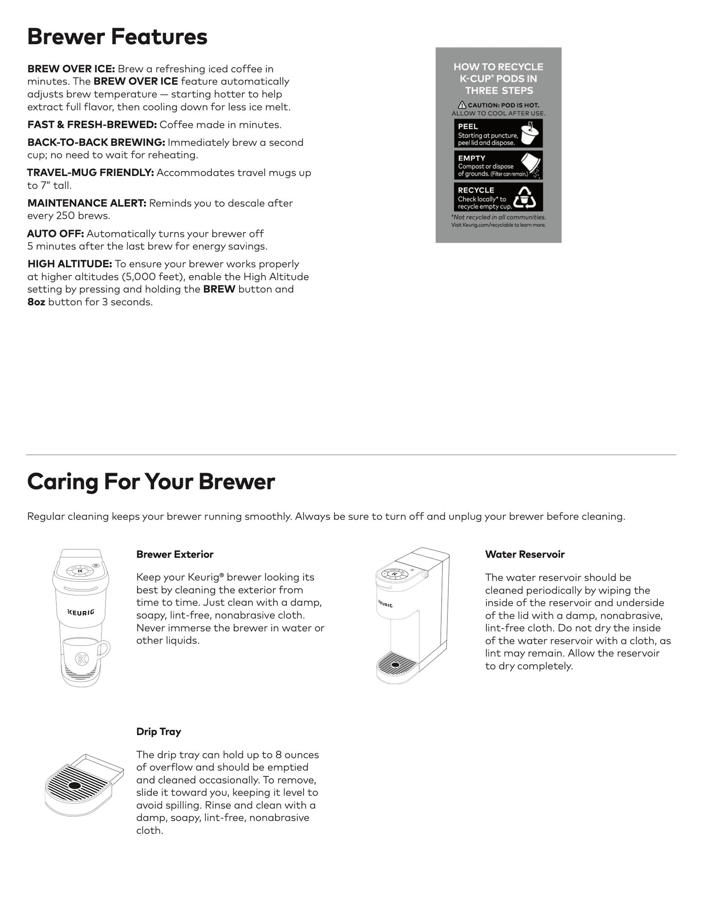 Keurig K-Iced Plus Brewer Coffee Maker Manual  (Download)
