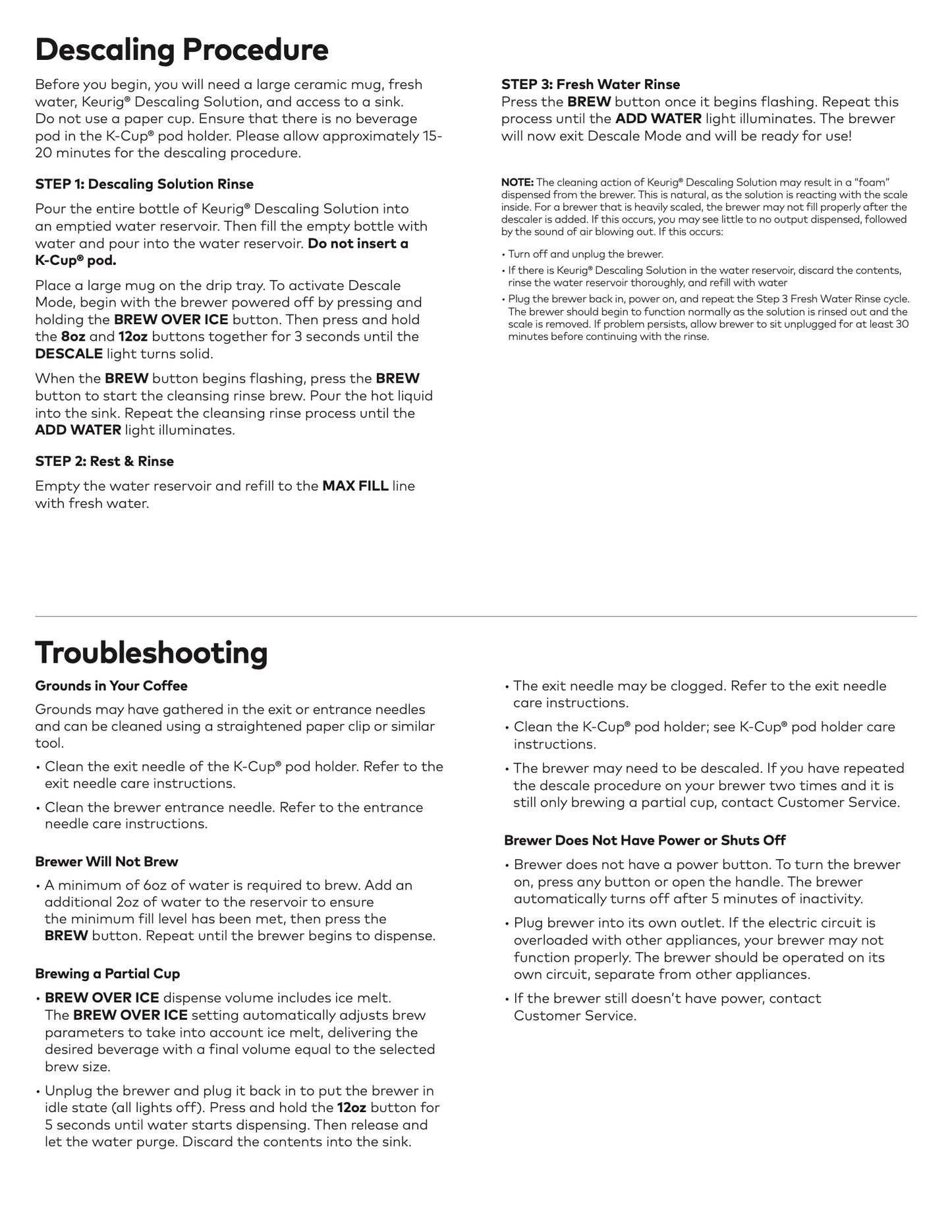 Keurig K-Iced Plus Brewer Coffee Maker Manual  (Download)