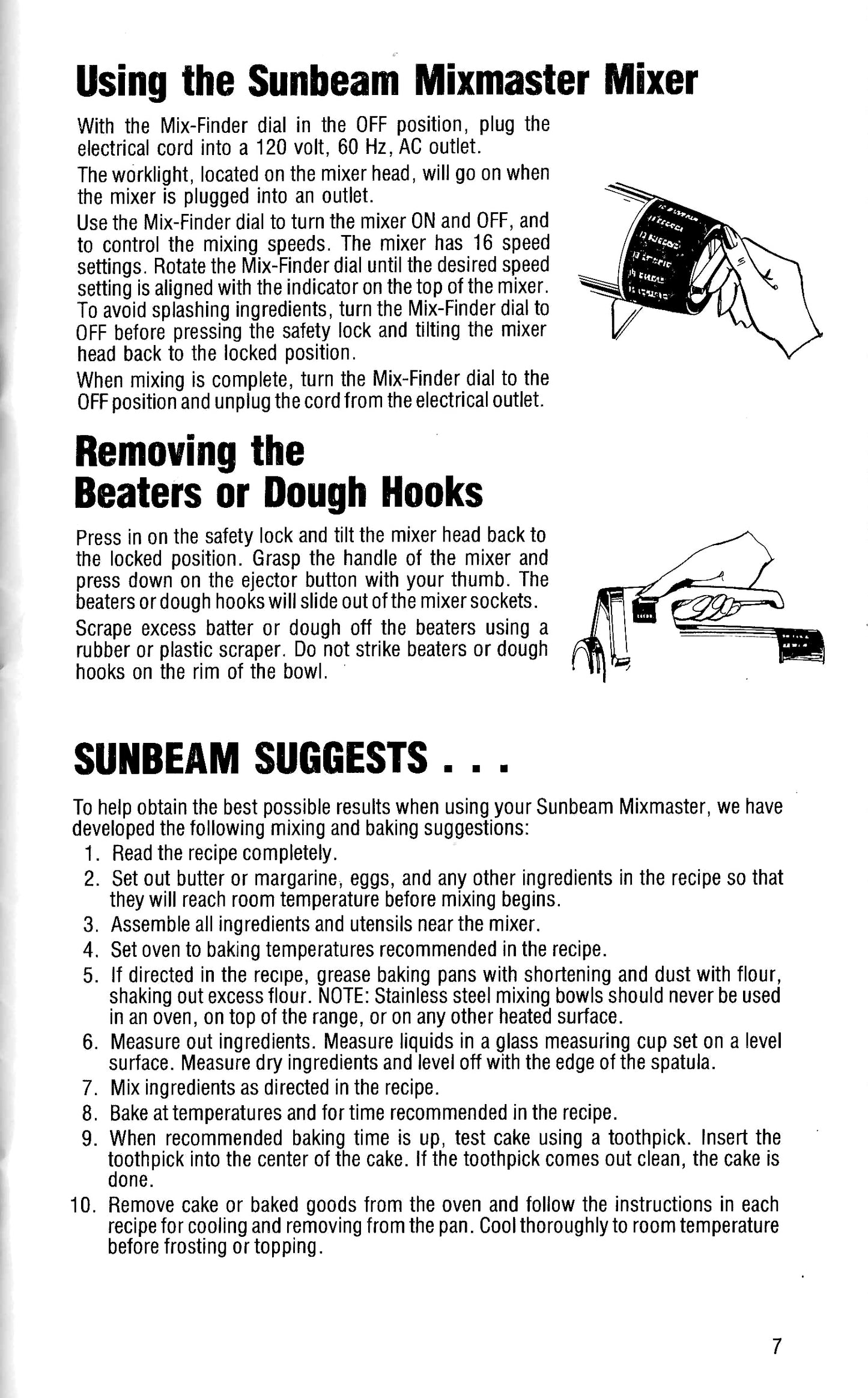 Mixmaster Manual For Sunbeam Power Plus Models - (Download)