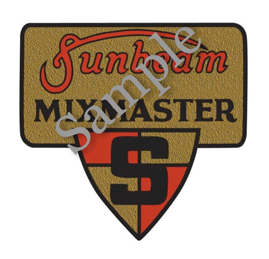 Mixmaster Models M4J, 1 and 3 Logo Decal