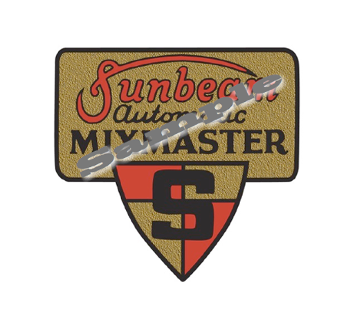 Sunbeam Mixmaster Models 5,7 and 9 Logo Decal