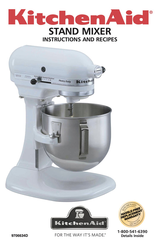 KitchenAid Owners Manual For Bowl Lift & Tilt Head Models - (Download)