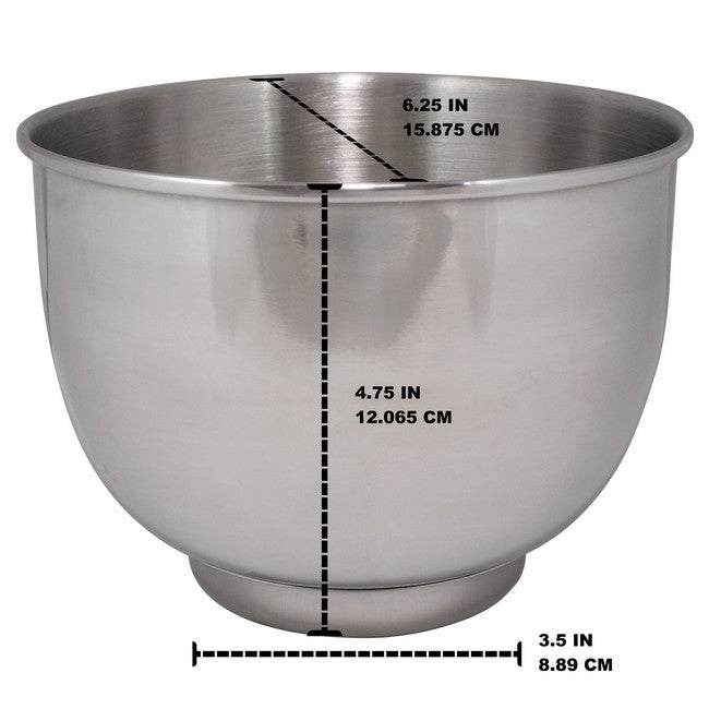 Replacement Stainless Steel Bowl Set - Fits Sunbeam & Oster Mixers