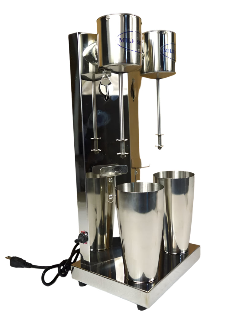 Milk Shaker Mixer Electric Cocktail Blender Double Head - Stainless Steel