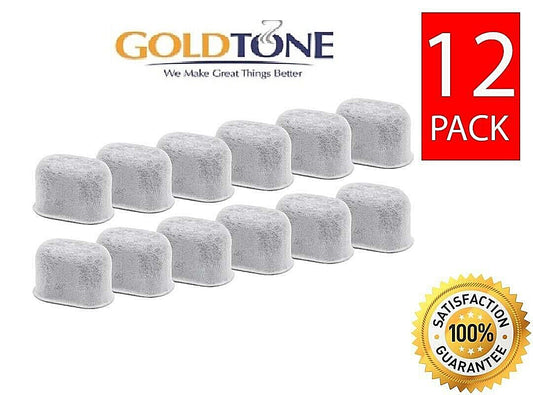 Gold Tone water filter cartridges with a satisfaction guarantee badge on a white background