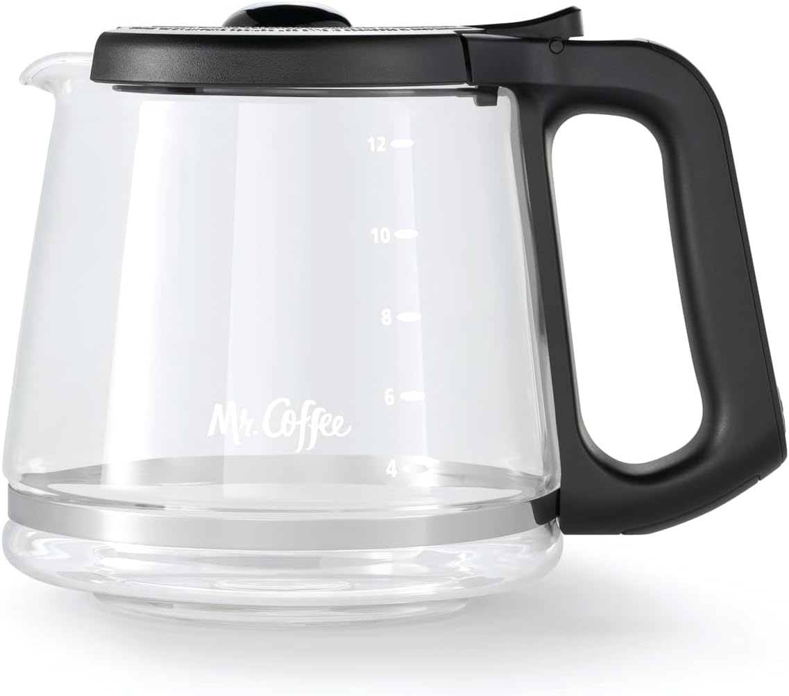 Mr. Coffee Replacement Glass 12 Cup Carafe for Fit RF, LM, PC & SC,BVMC-RF300, BVMC-MSX23, BVMC-MMX23,BVMC-SC12BL1-2,BVMC-PL12BL1-NP,BVMC-EM100 Series coffeemakers.