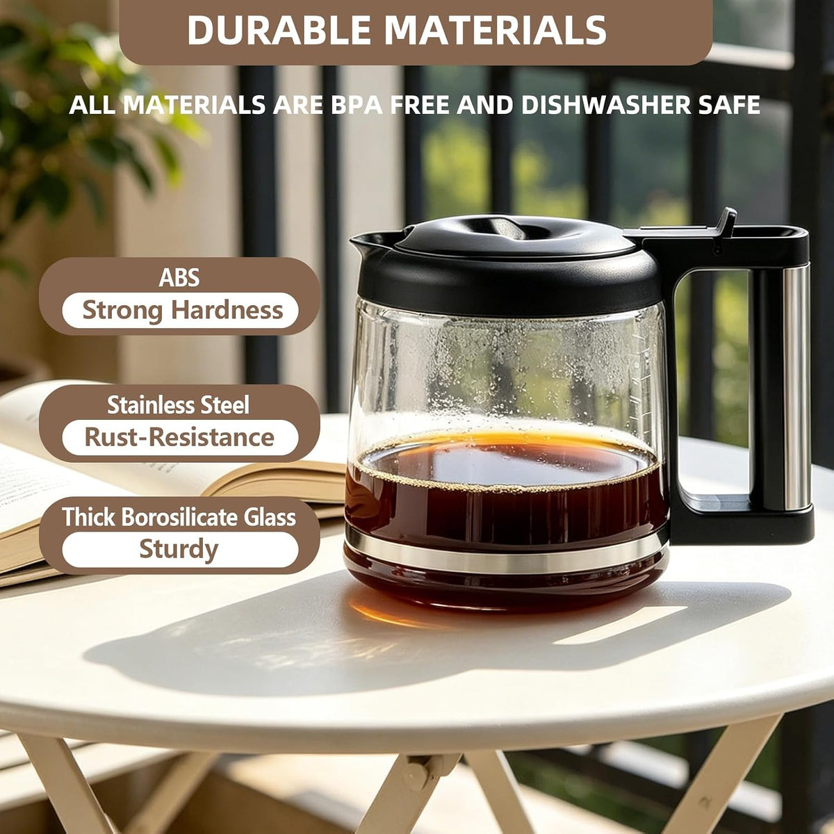 DeLonghi 10-Cup Glass Carafe for COM532M COM530M Coffee Makers Fits Many Models (See Below)