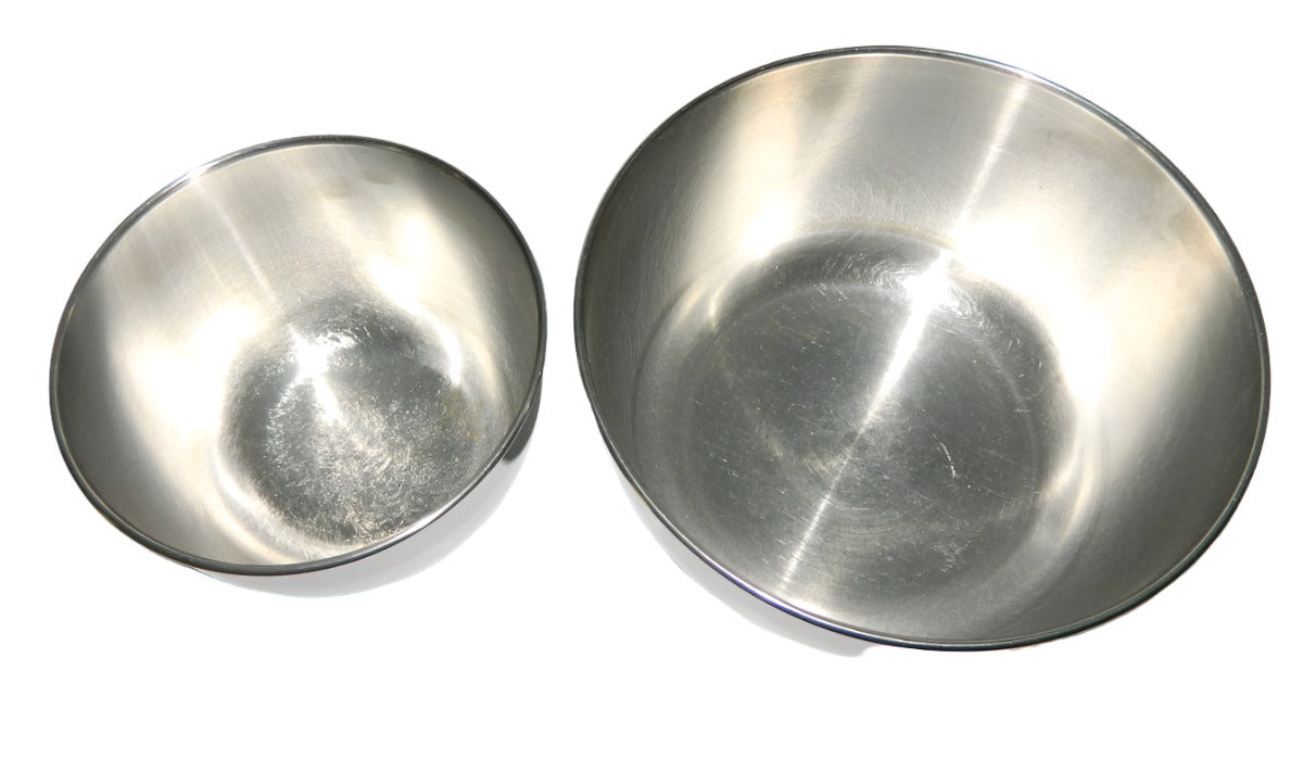 The small bowl measures 6.25" top diameter x 4.5" tall x 3.25" bottom diameter.