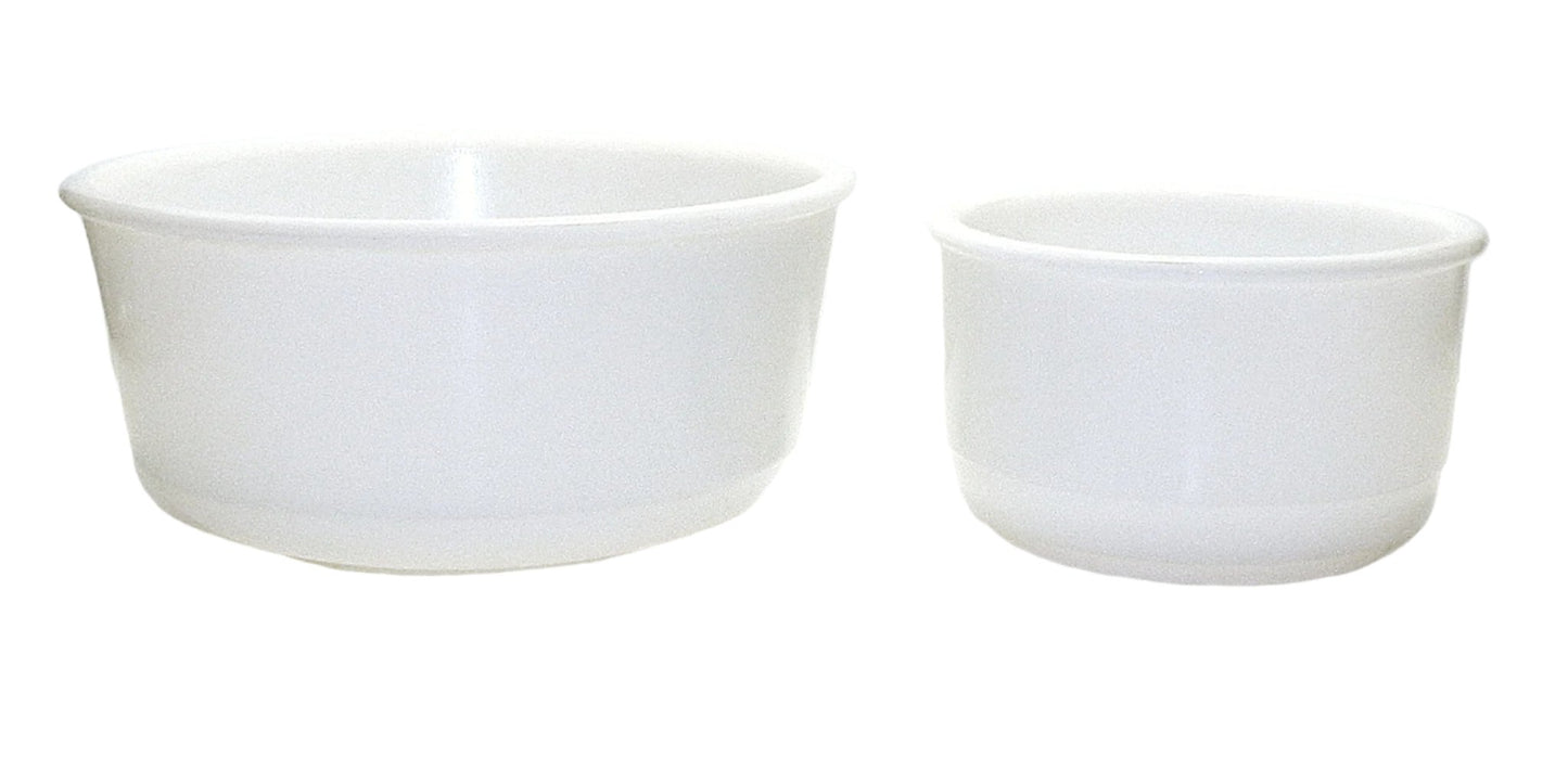 Dormeyer Milk Glass Bowl Set For Most Vintage Models