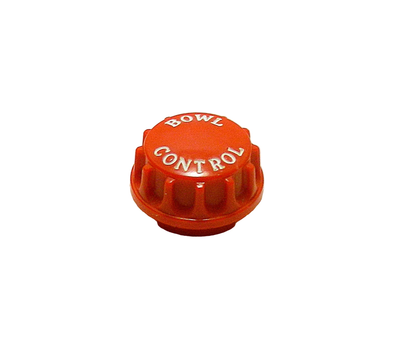 Red cap with 'BOWL CONTROL' text on a white background
