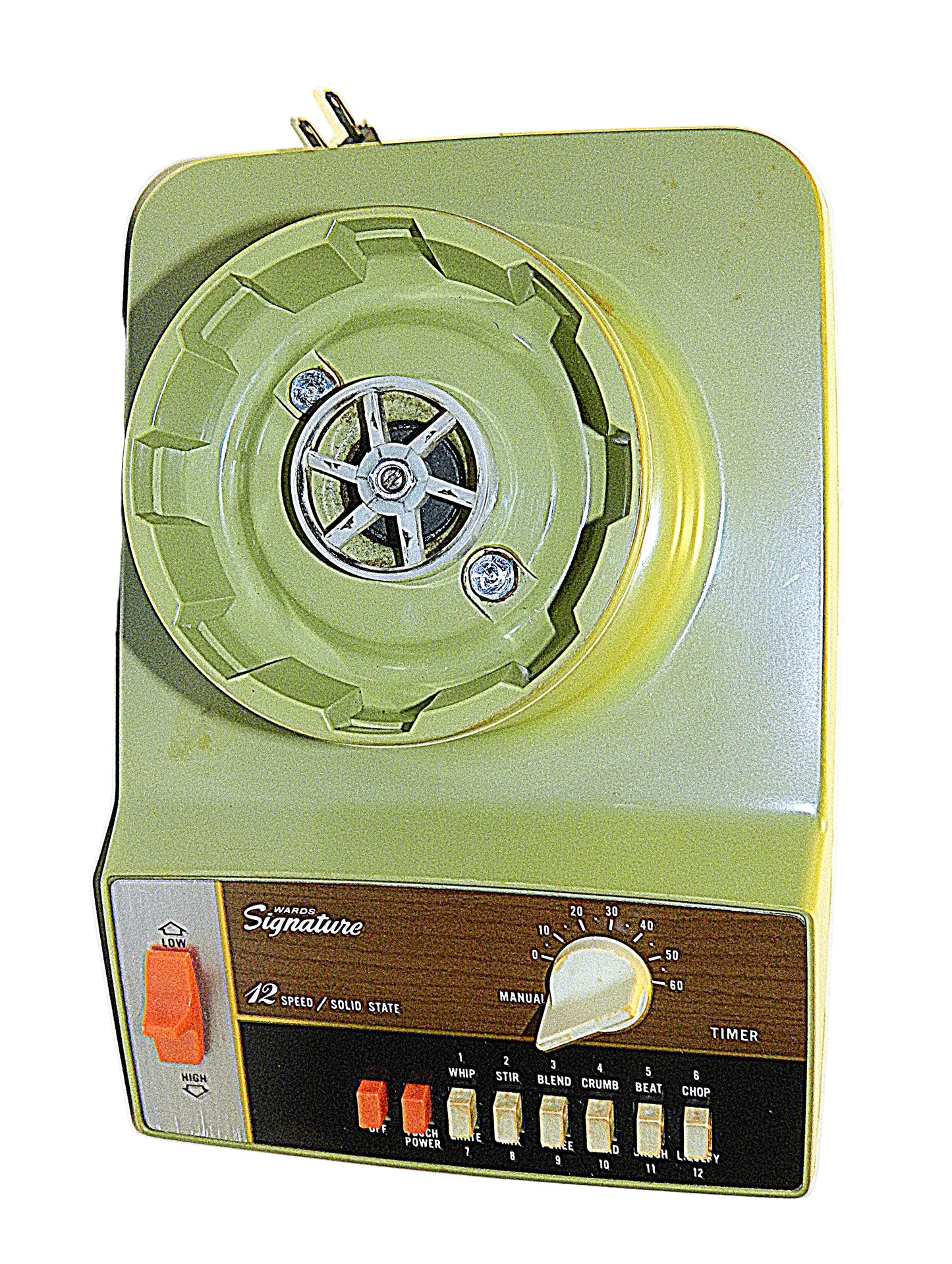 Montgomery Wards Signature 12 Speed Solid State Blender - Avocado Green