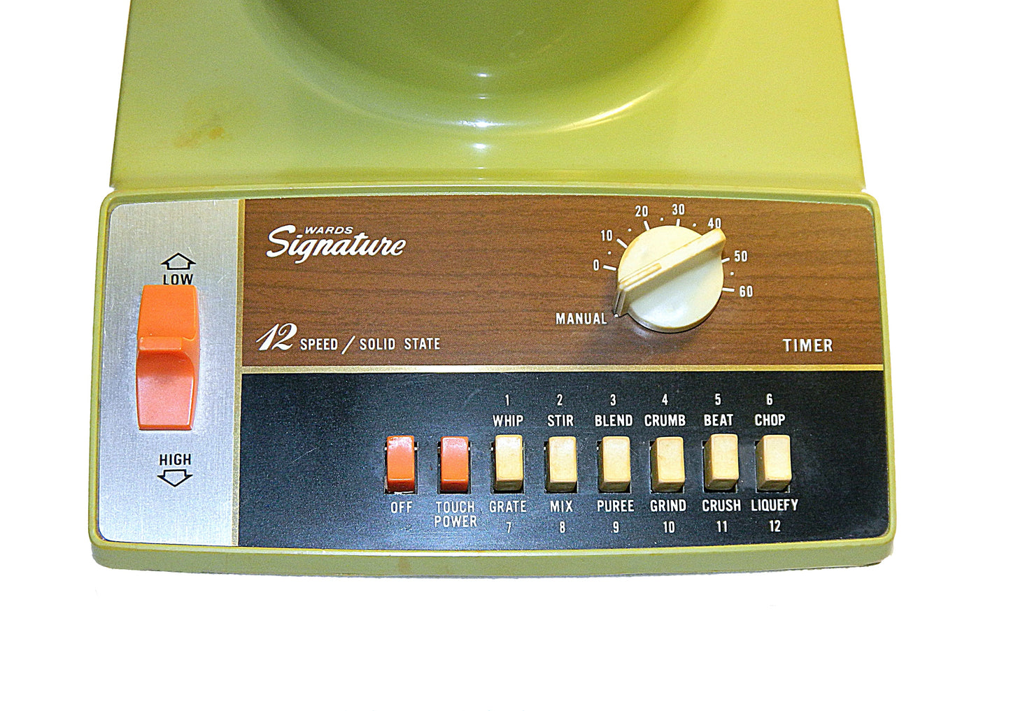 Montgomery Wards Signature 12 Speed Solid State Blender - Avocado Green