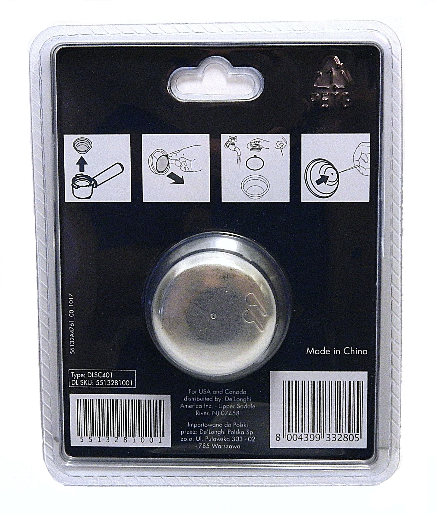 DeLonghi 7313285839 espresso machine filter basket 2 cup