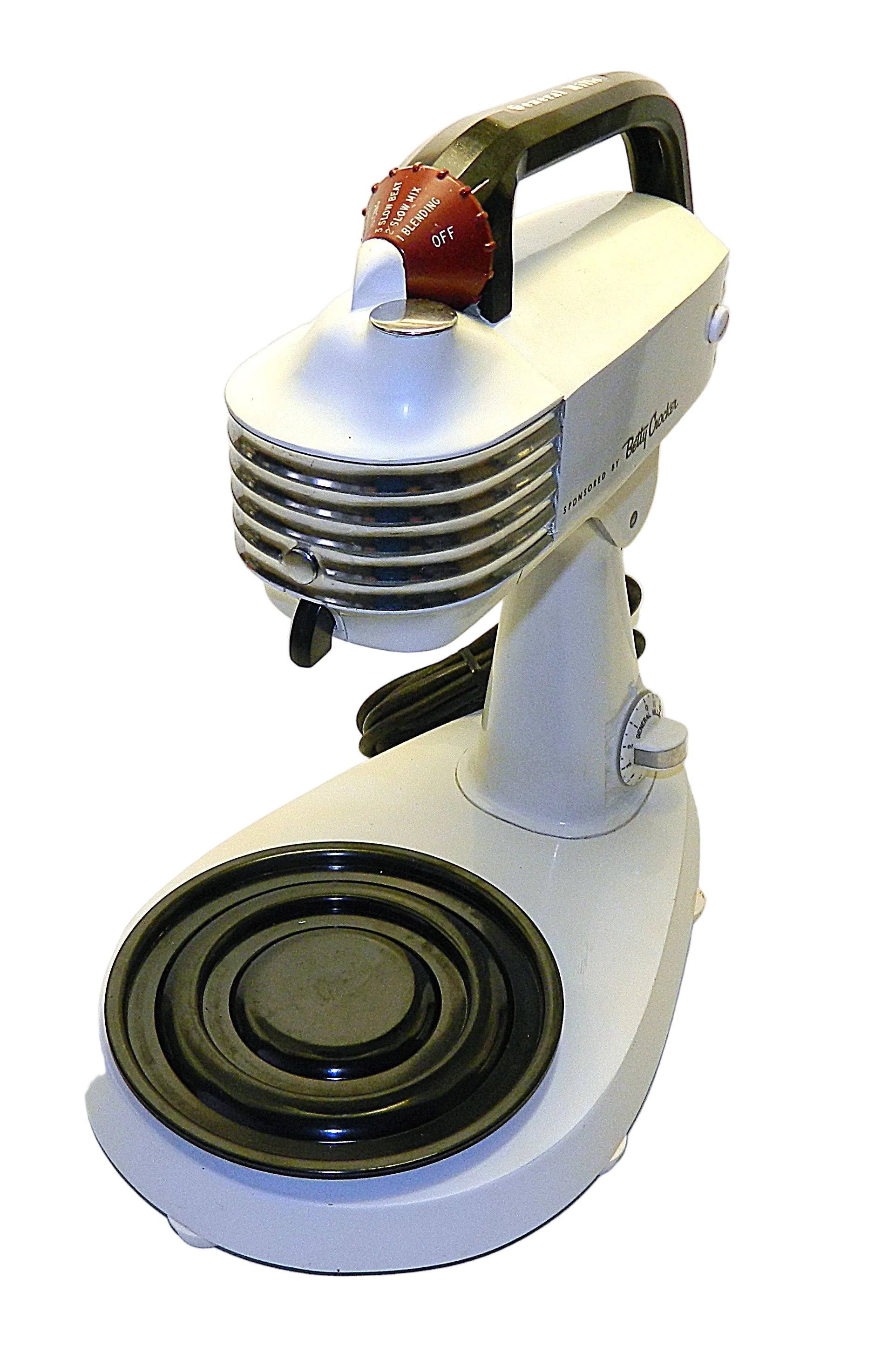 Vintage-style kitchen appliance on a white background