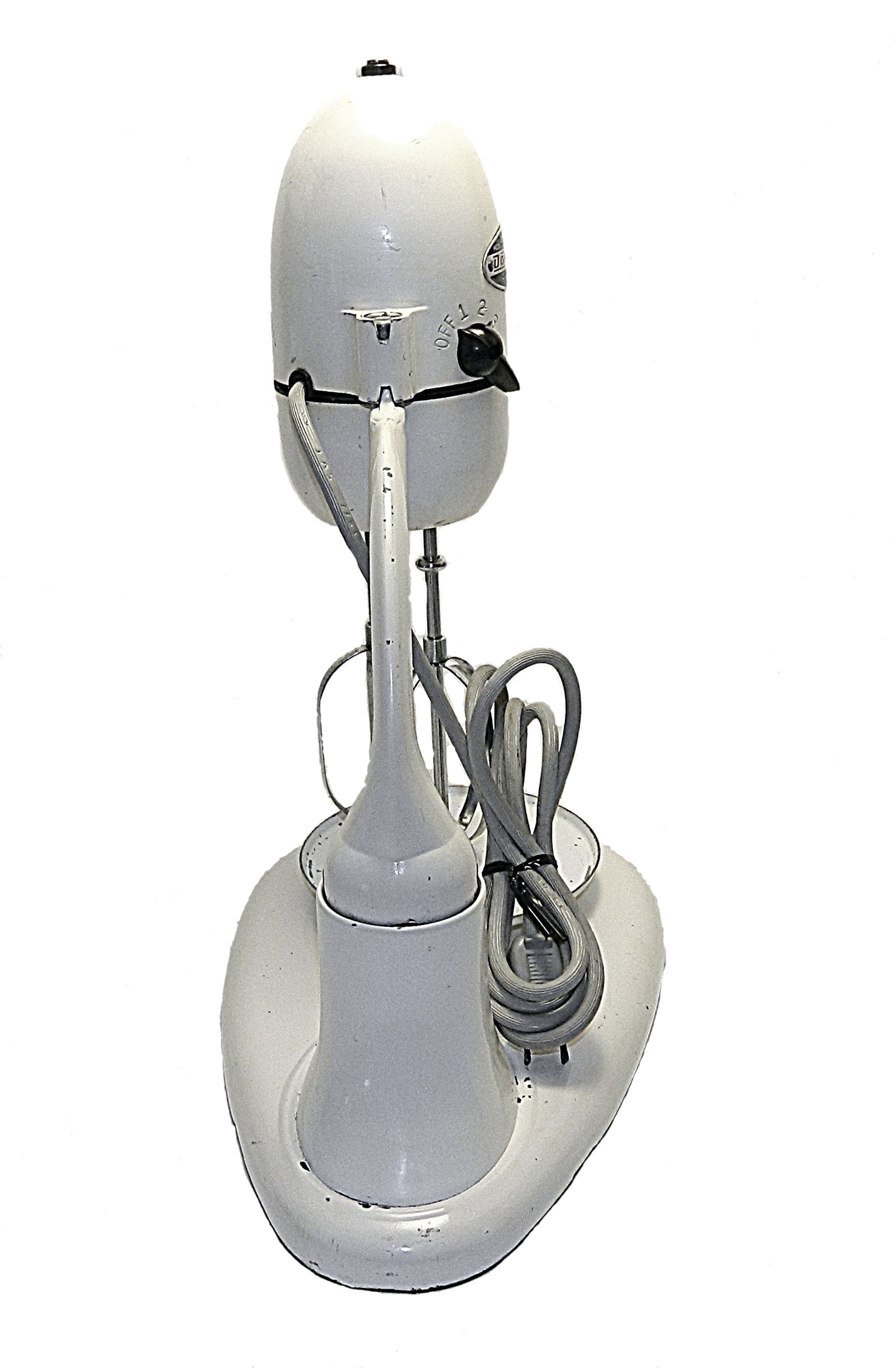 White stand mixer on a white background