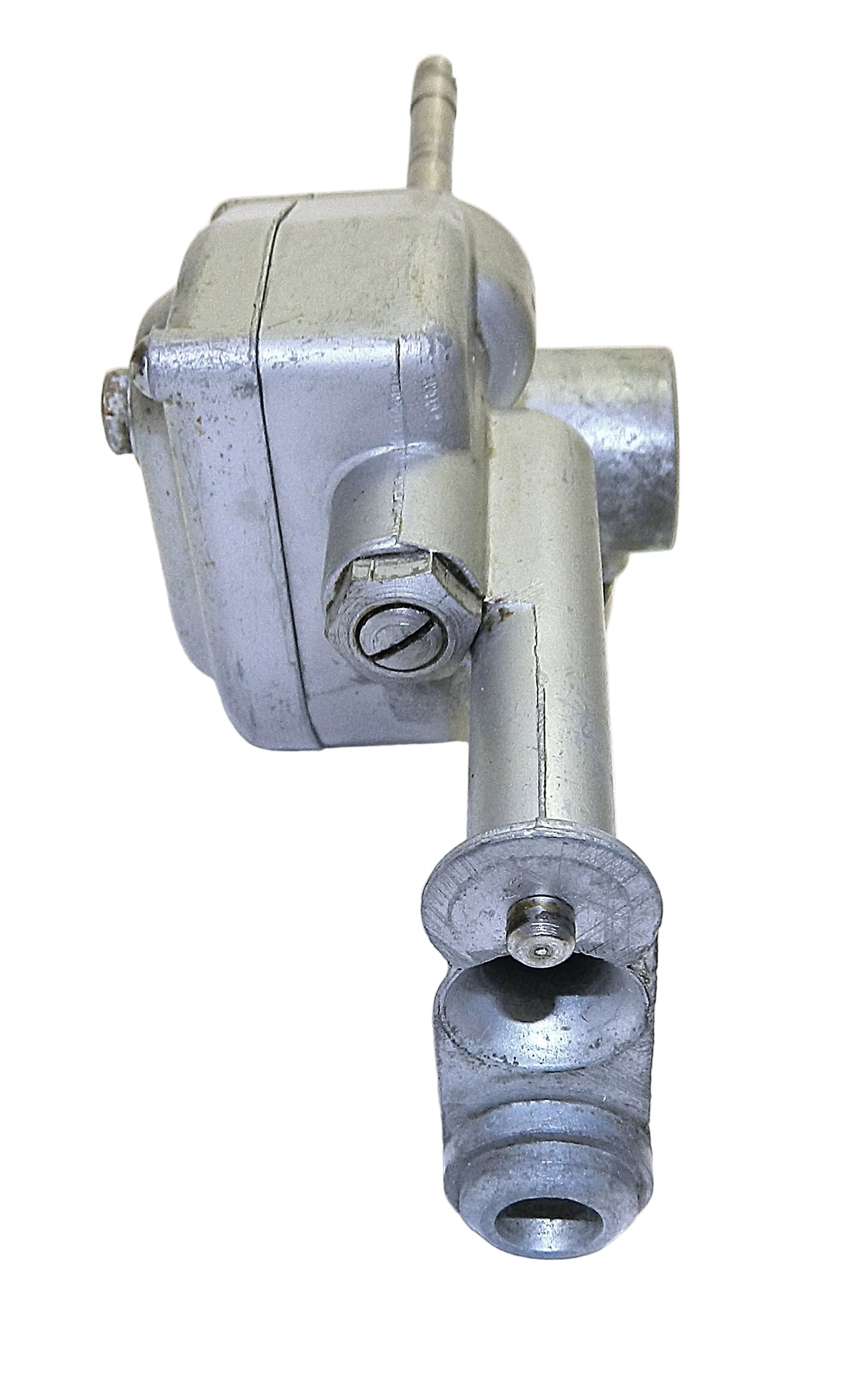 Metal mechanical component on a white background