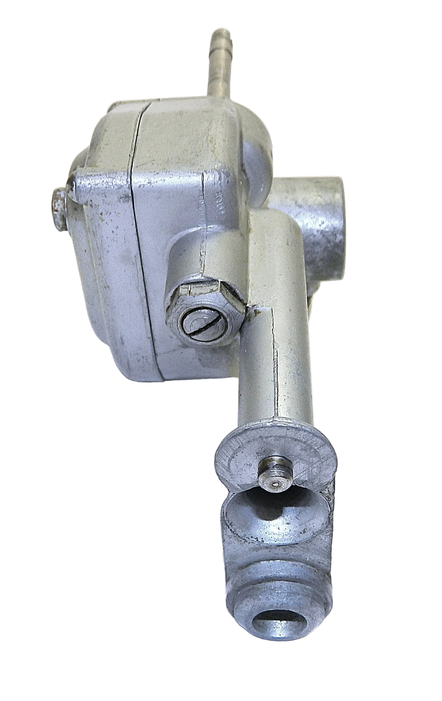 Metal mechanical component on a white background
