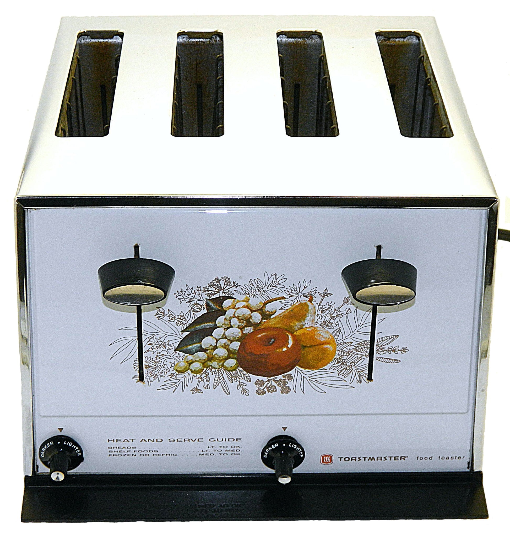 Toastmaster 4-Slice Toaster D154WH White Chrome - Fruit Design