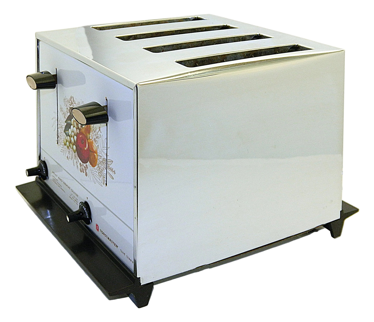 Toastmaster 4-Slice Toaster D154WH White Chrome - Fruit Design