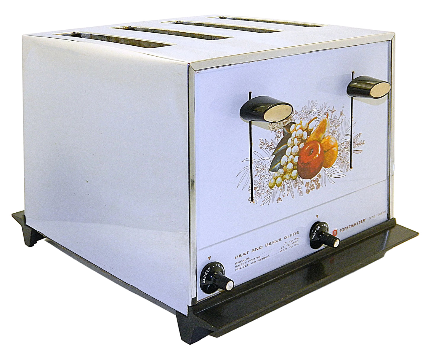 Toastmaster 4-Slice Toaster D154WH White Chrome - Fruit Design