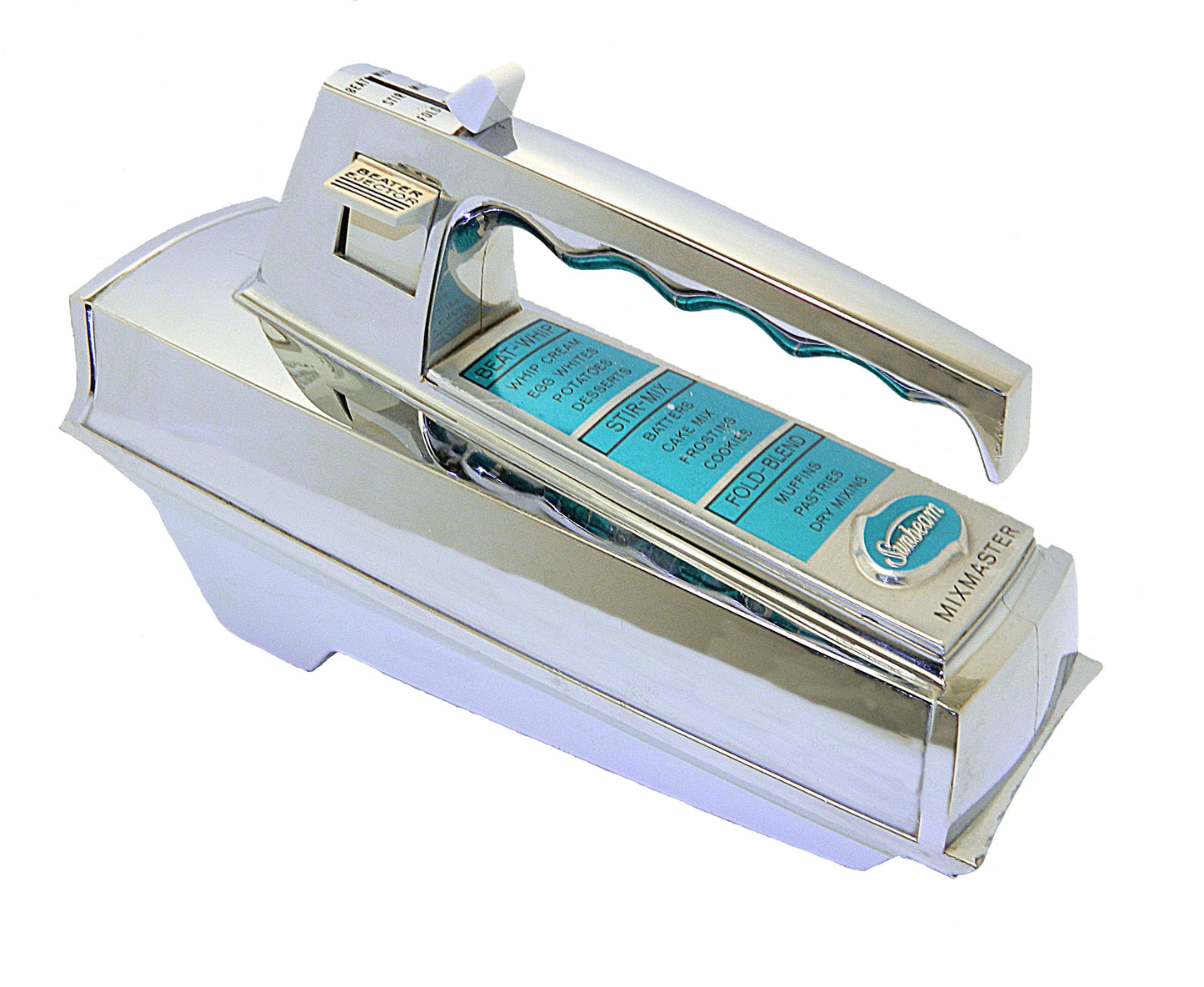 Mixmaster Handheld Mixer Model HMD-1C - Refurbished - Chrome/Turquoise