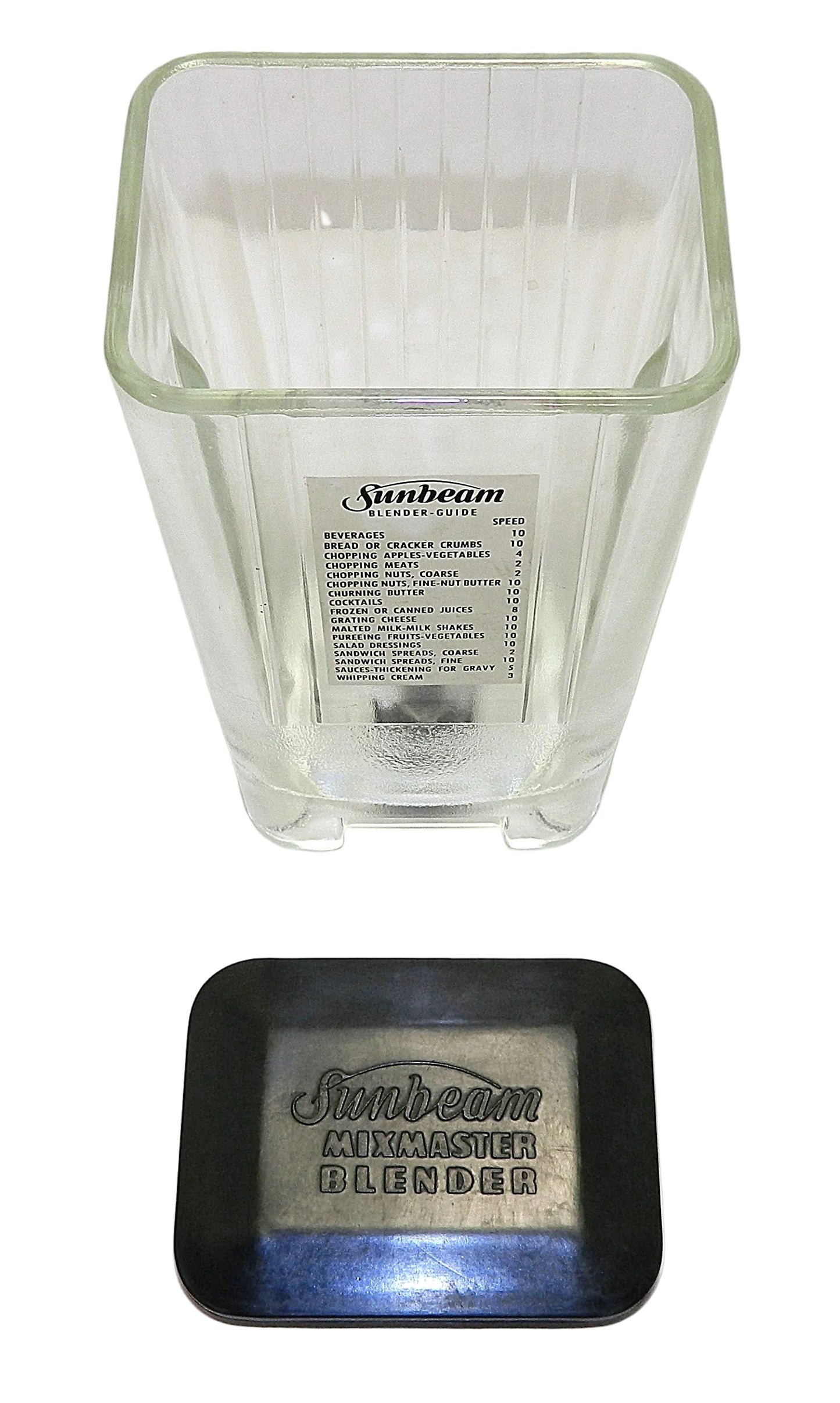Mixmaster Blender Attachment Jar, Blades and Lid - w/Decal For Models 5,7 and 9