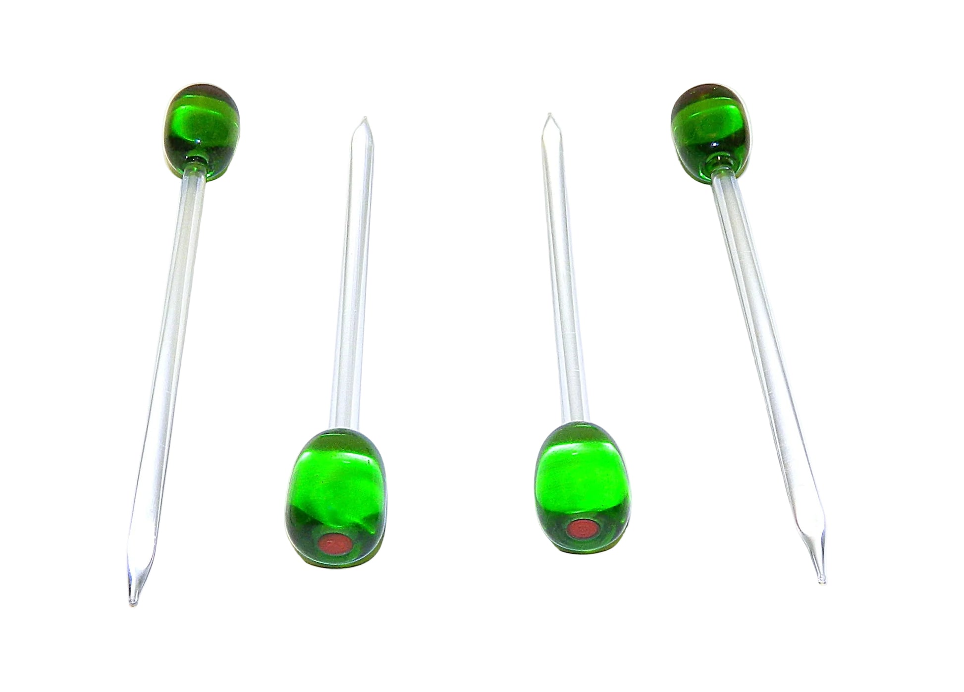 Martini Olive Picks - Glass,  Set Of 4
