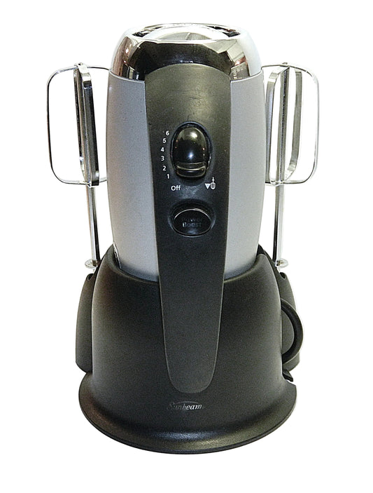 Sunbeam 6-Speed Handheld Mixer Heritage Model 3156 With Holder - Silver