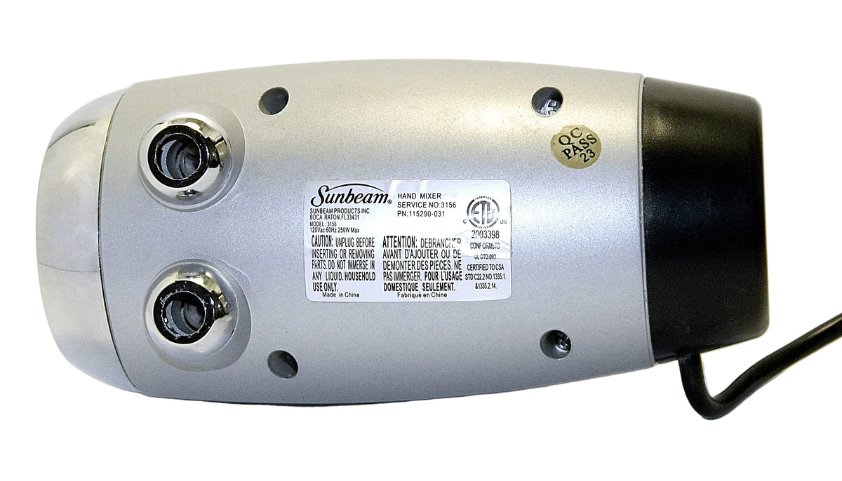 Sunbeam 6-Speed Handheld Mixer Heritage Model 3156 With Holder - Silver