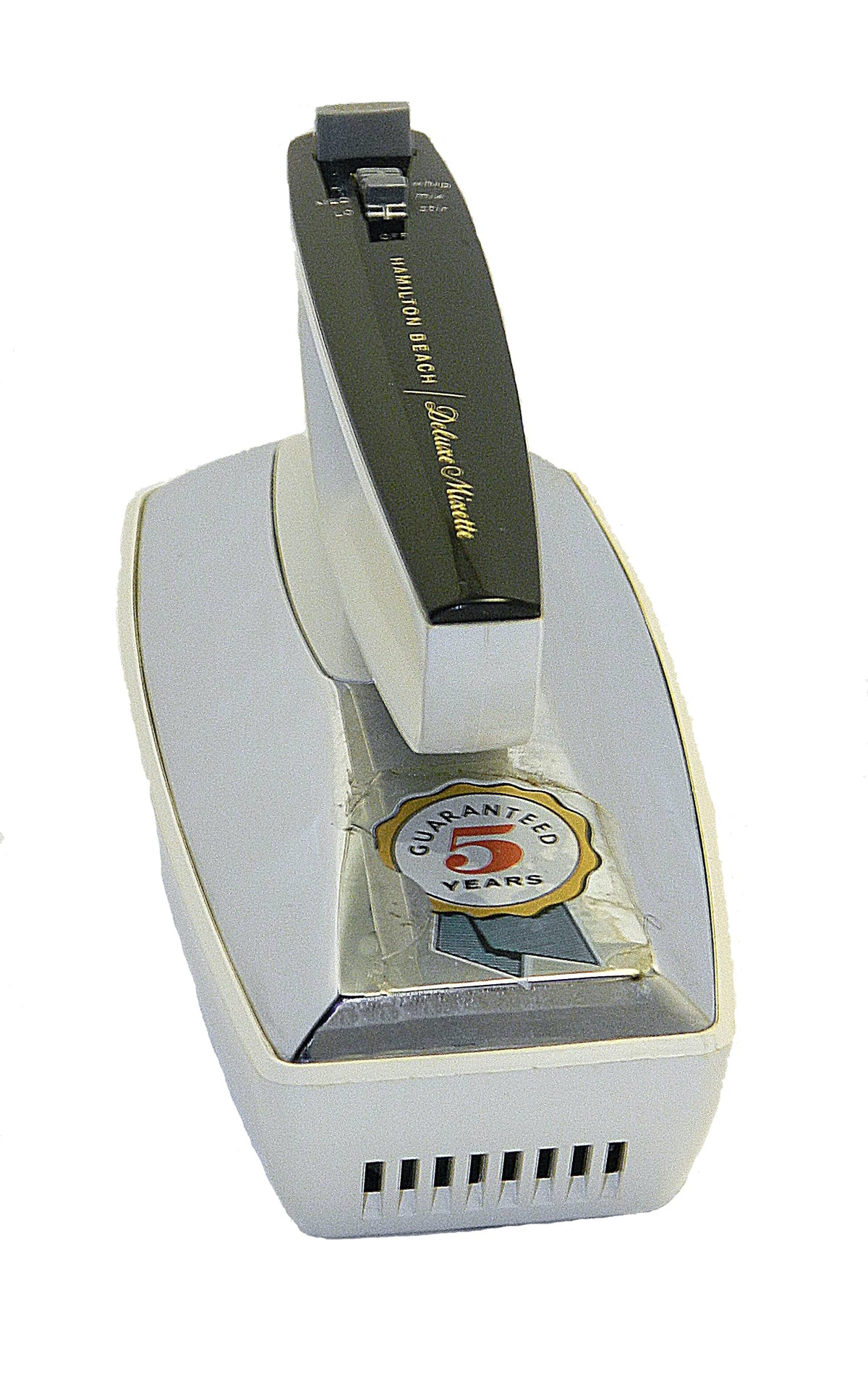 Hamilton Beach Deluxe Mixette Hand Mixer Model 79 - Refurbished - Chrome/White