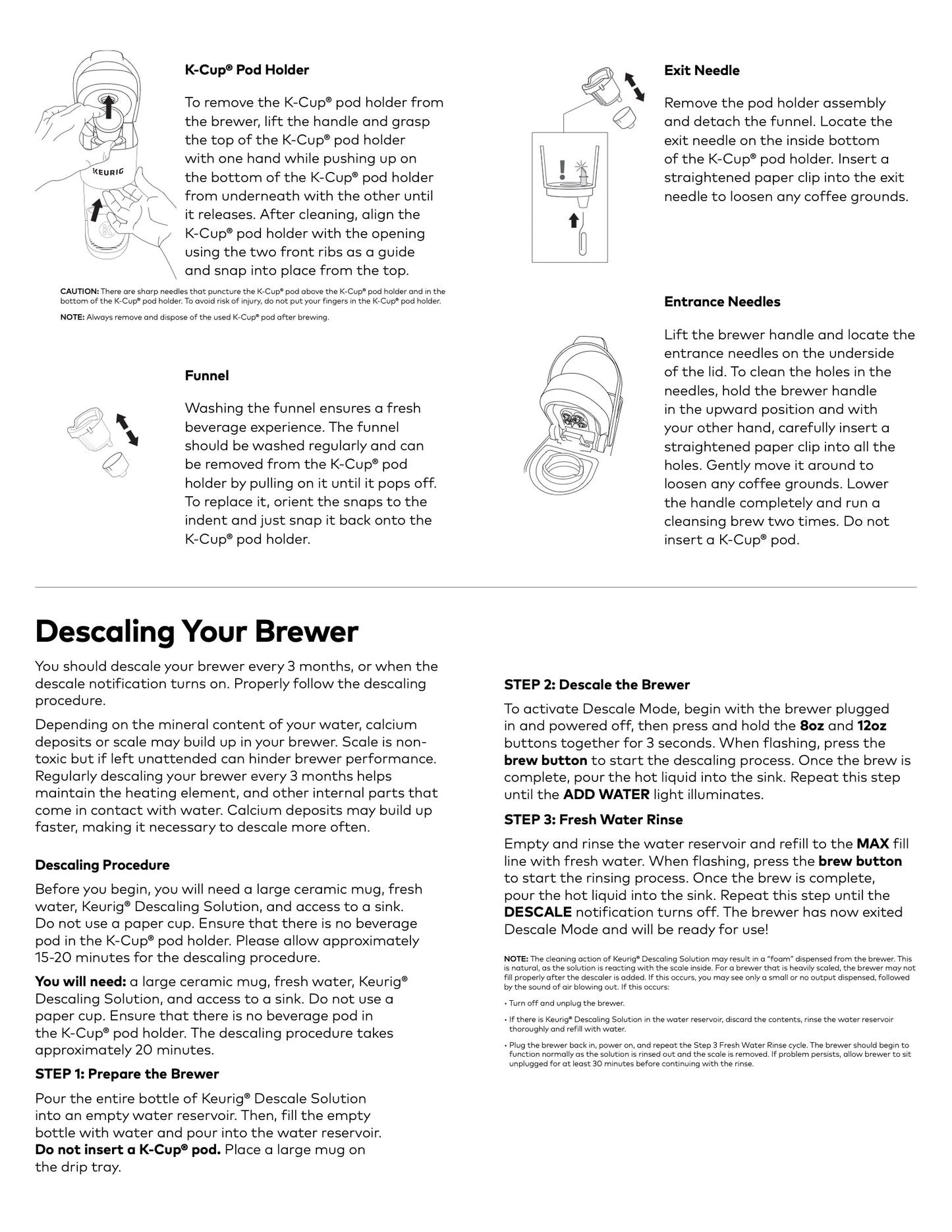 Keurig Supreme K-Cup Pod Coffee Maker Manual  (Download)