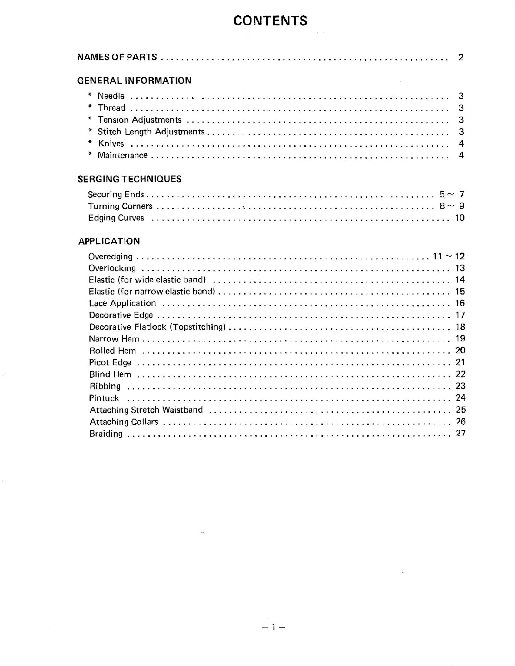 Kenmore Model 385. 564180 Serger Wk Bk