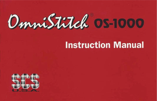 Omni Stitch Manual For Model OS-1000 - (Download)