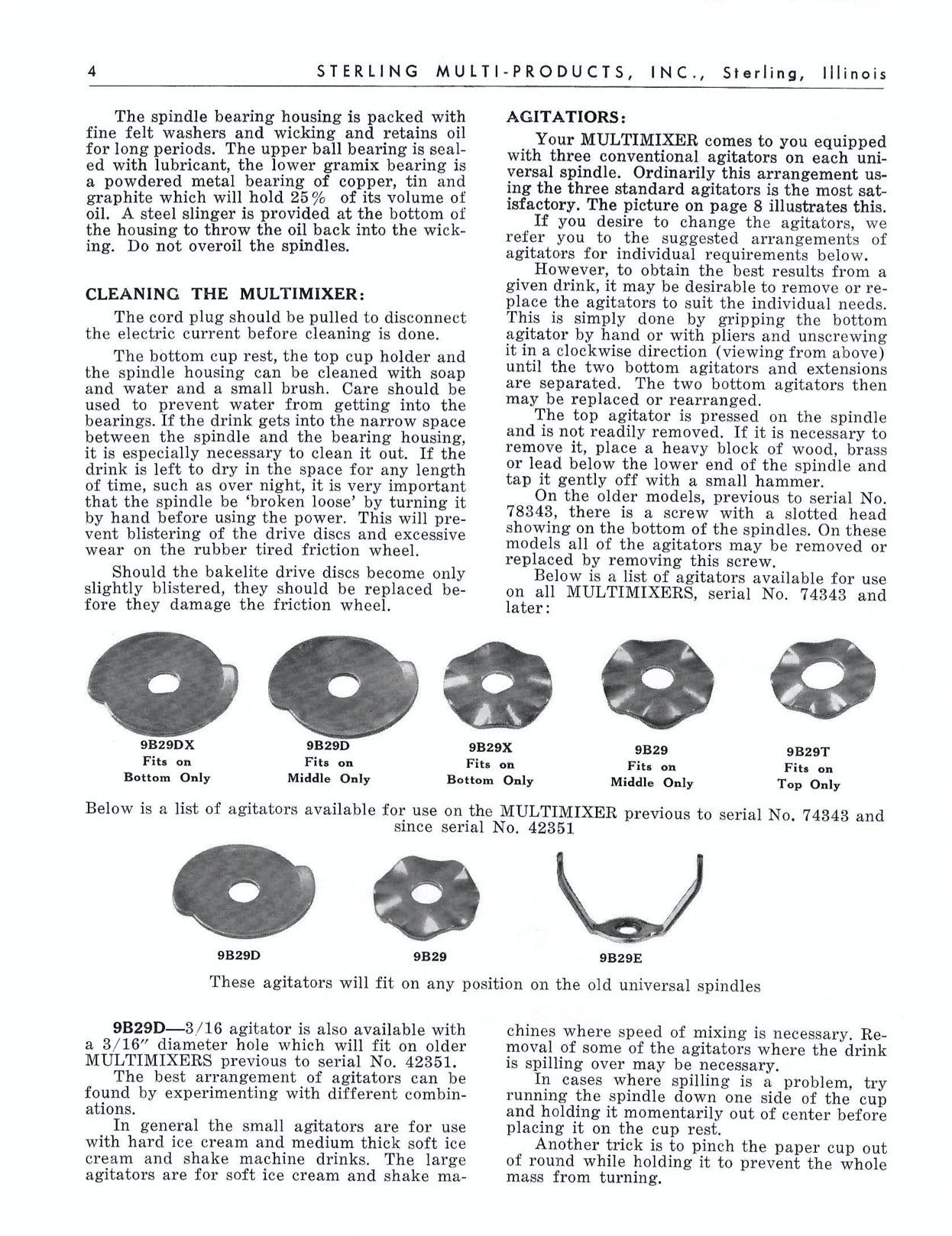 Sterling Multimixer Manual For Model 9-B - (Download)