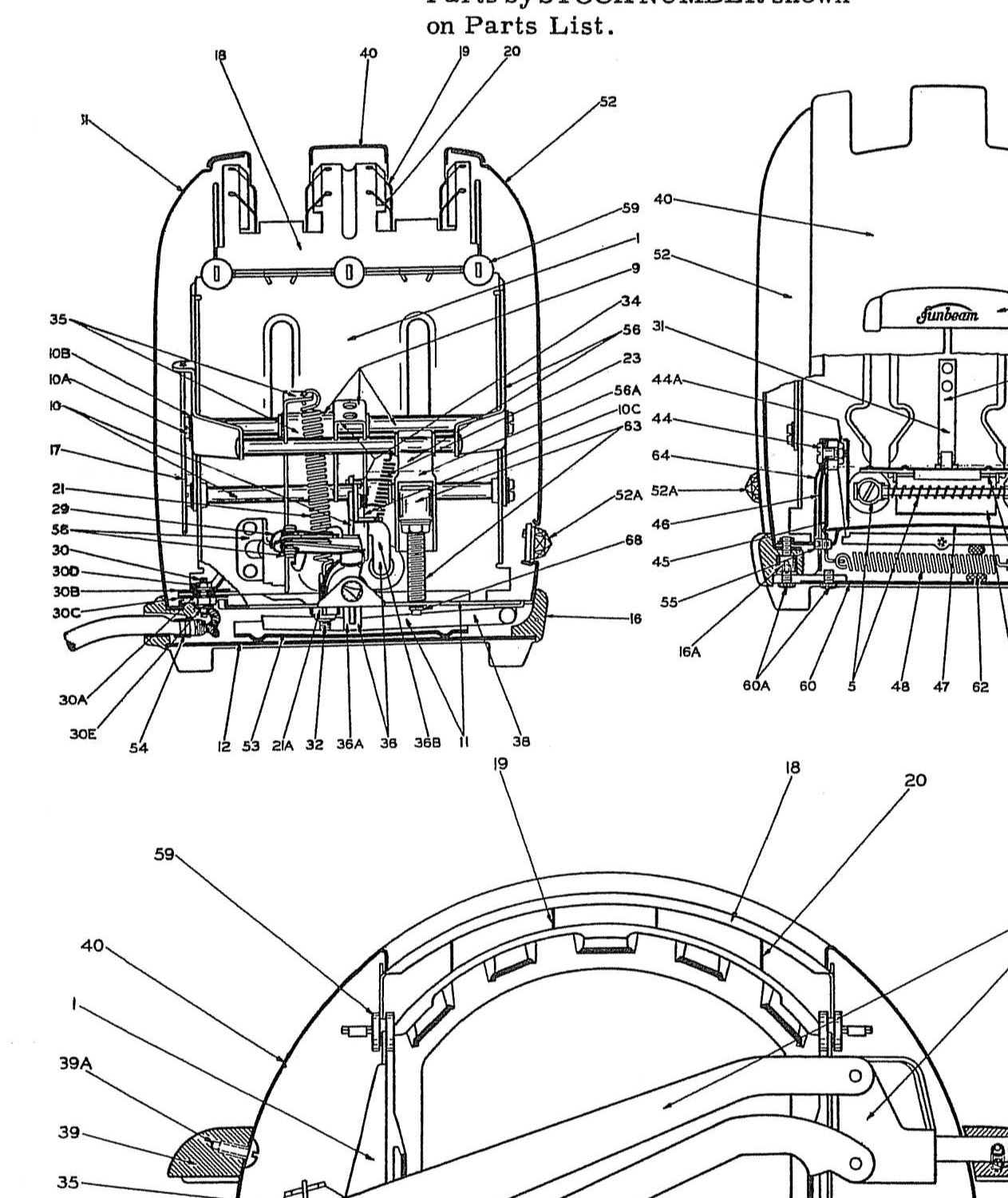 Sunbeam Repair Service Manual For T-9 Toasters - (Download)