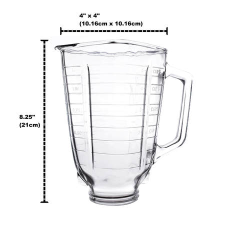 Oster and Osterizer 5 Cup Glass Square Top Blender Jar  - (OS-045R)