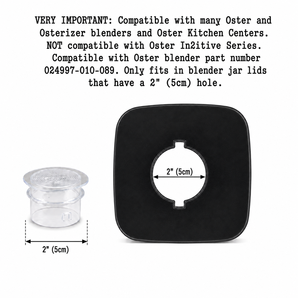 Oster and Osterizer  Blender Jar Lid Filler Cap - OS-CAP