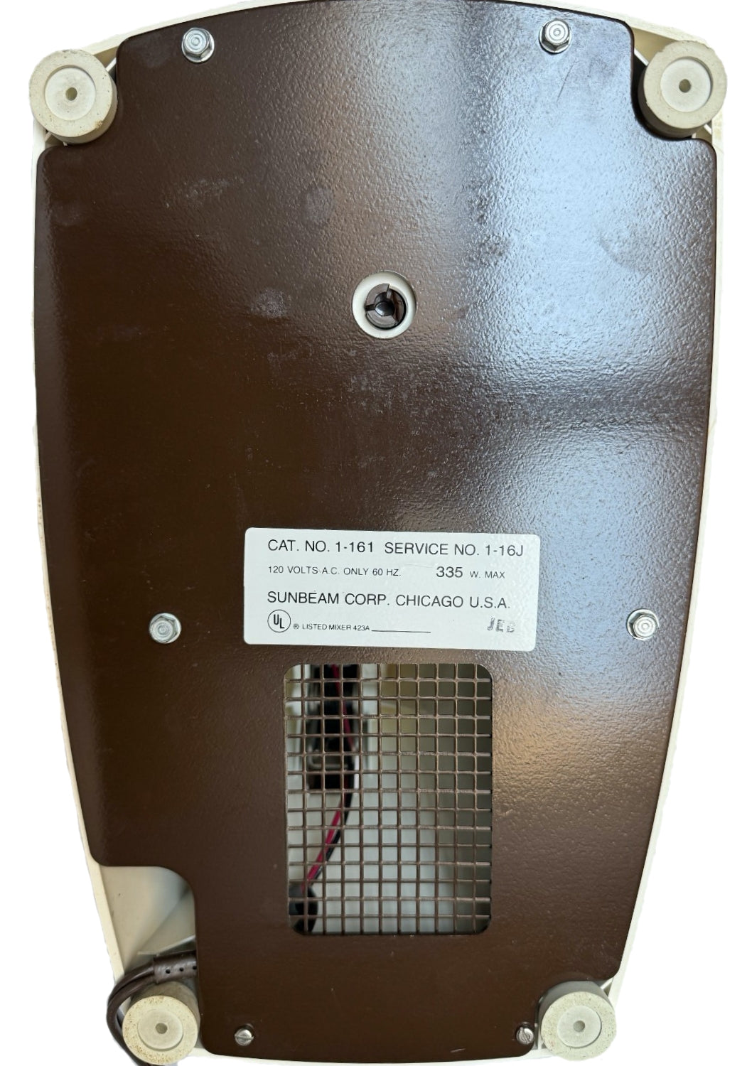Mixmaster Power Plus Model 1-161/ Svc 1-161J - White