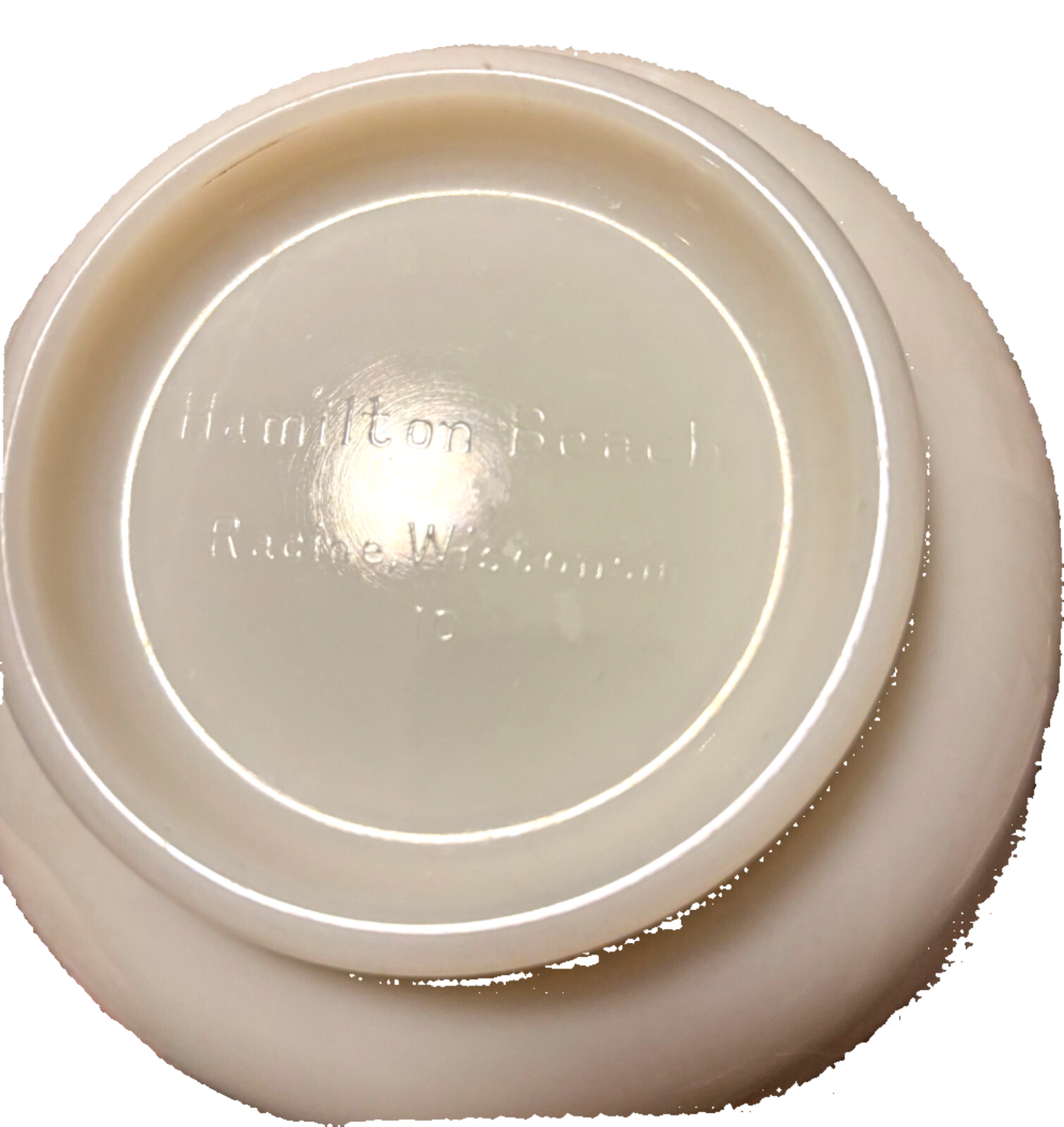 Hamilton Beach Small Milk Glass Mixing Bowl #10 w/Pour Spout - Off White