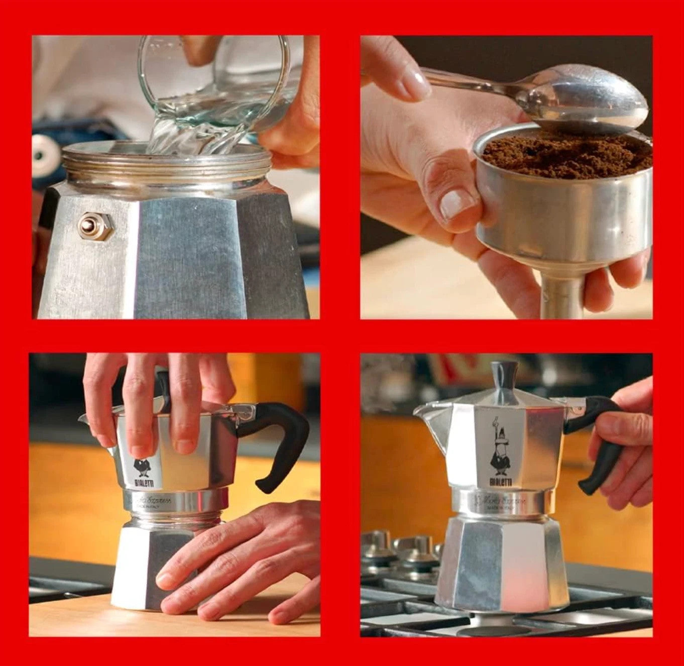 Bialetti Moka Express 3 Cup Iconic Italian Stovetop Espresso Maker - New